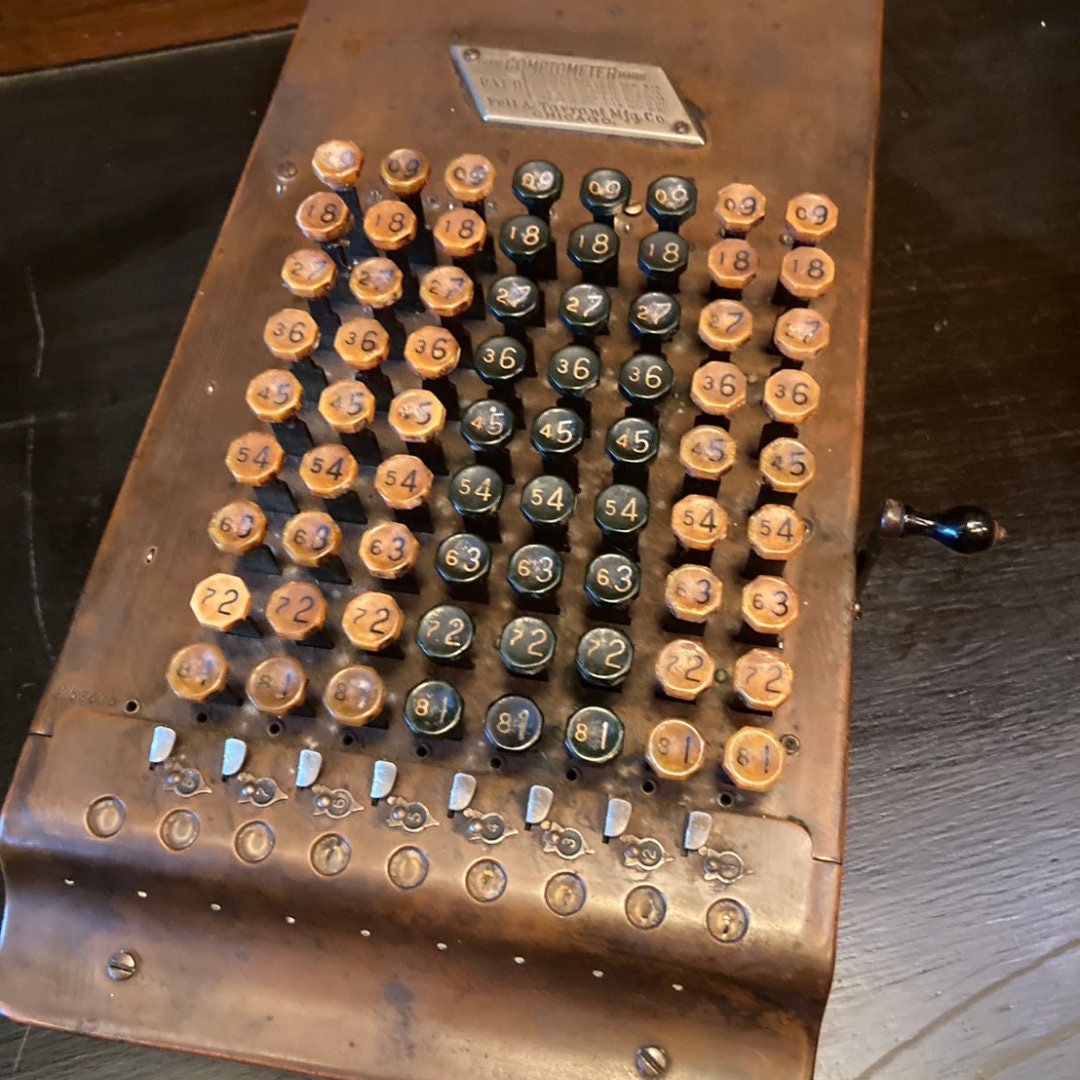 Felt & Tarrant Comptometer 1920s Adding Machine Fully Functional 8 Row Model