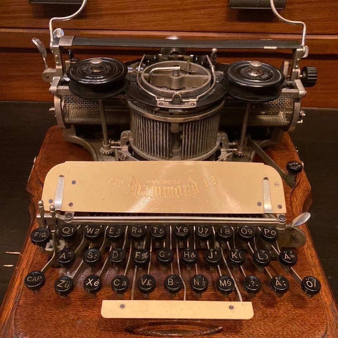 Antique Hammond No. 12 typewriters with Wooden Box.