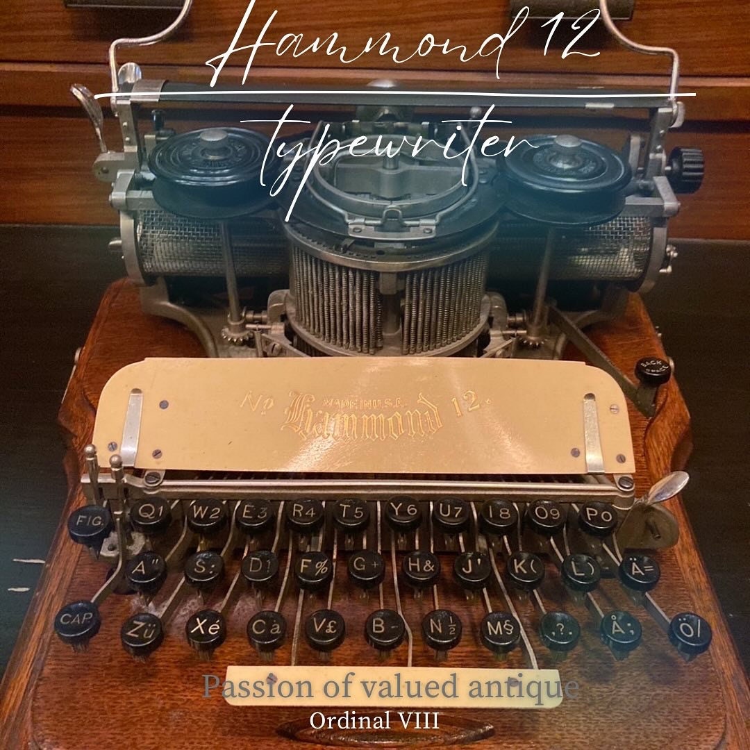 Antique Hammond No. 12 typewriters with Wooden Box.