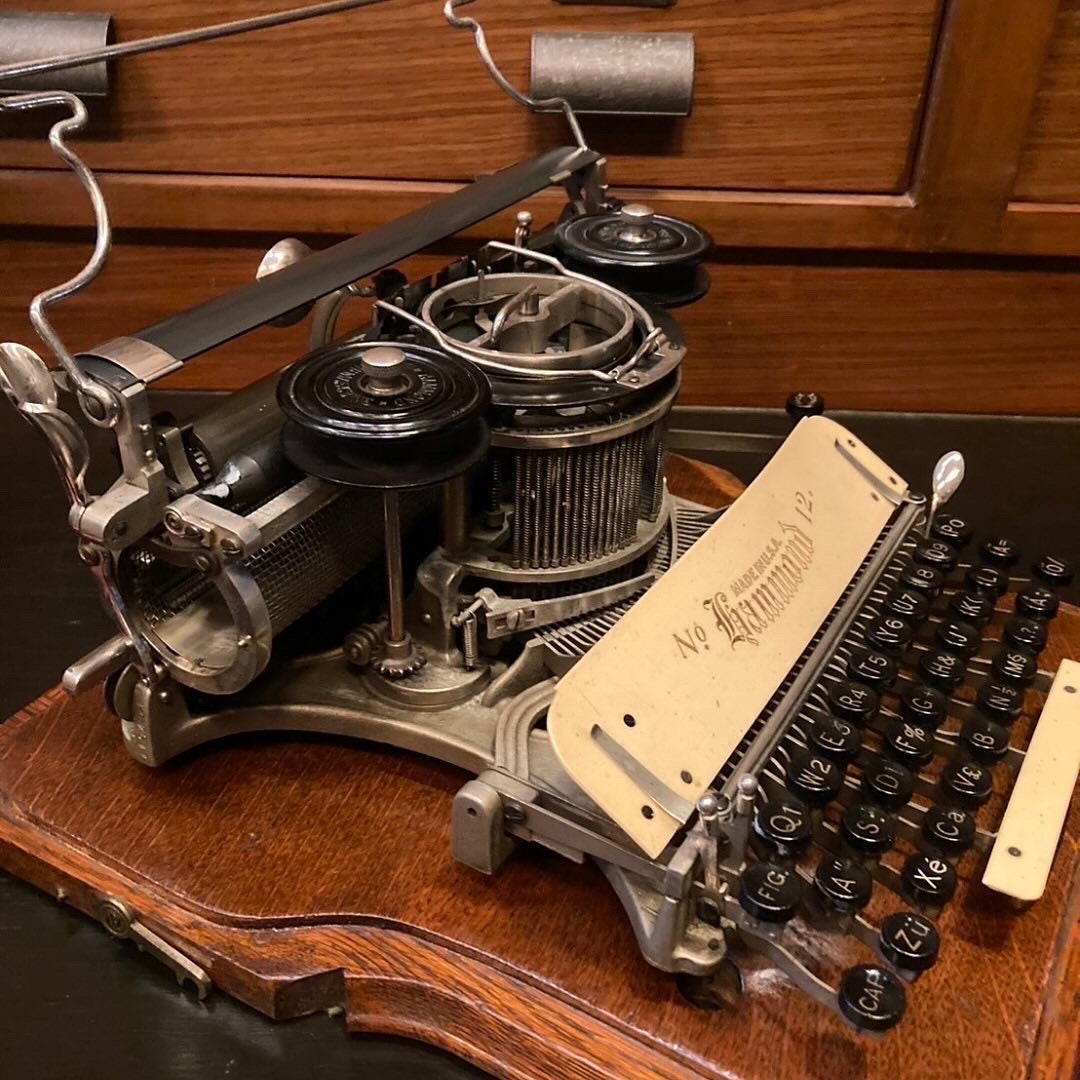 Antique Hammond No. 12 typewriters with Wooden Box.