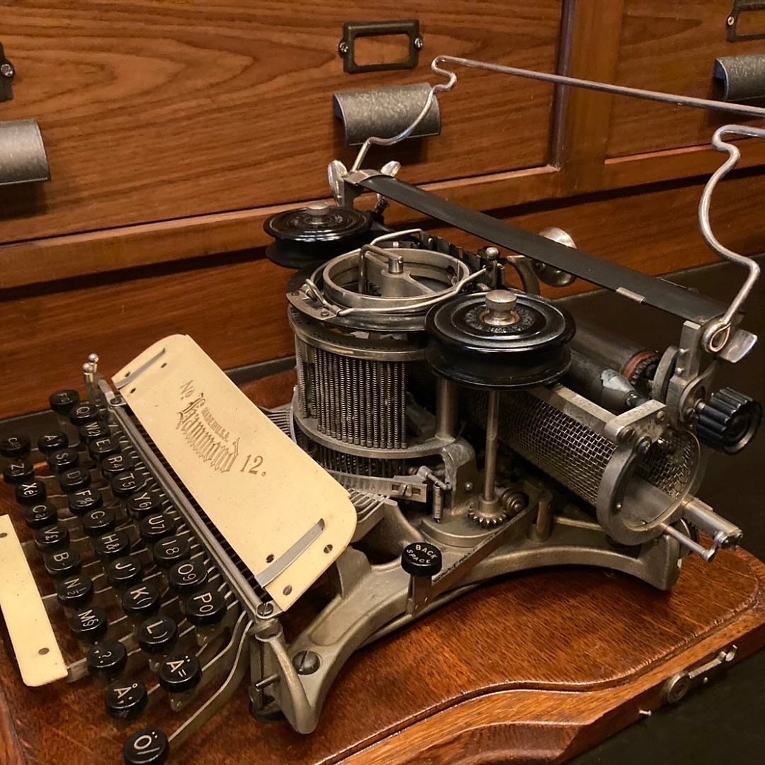 Antique Hammond No. 12 typewriters with Wooden Box.