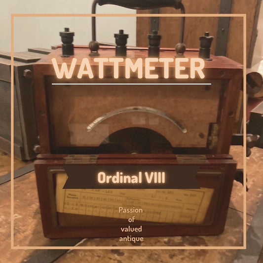 Vintage Wattmeter In nice Wooden Box