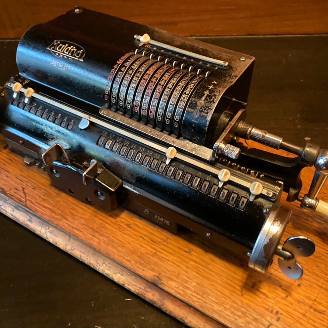 Antique "Muldivo" Mechanical Calculator or Adding Machine.