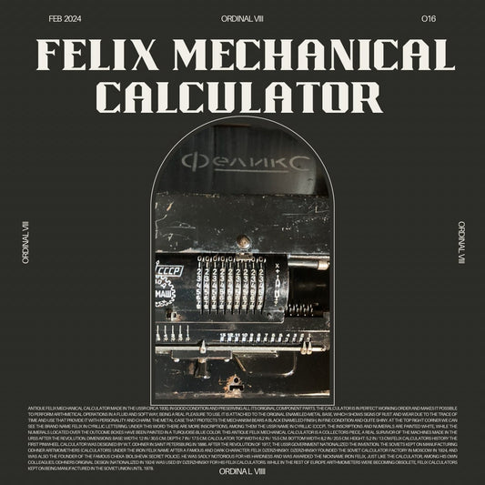 Antique Felix Mechanical Calculator With Box