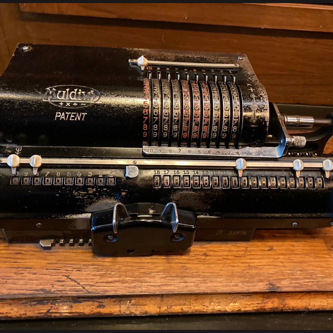 Antique "Muldivo" Mechanical Calculator or Adding Machine.