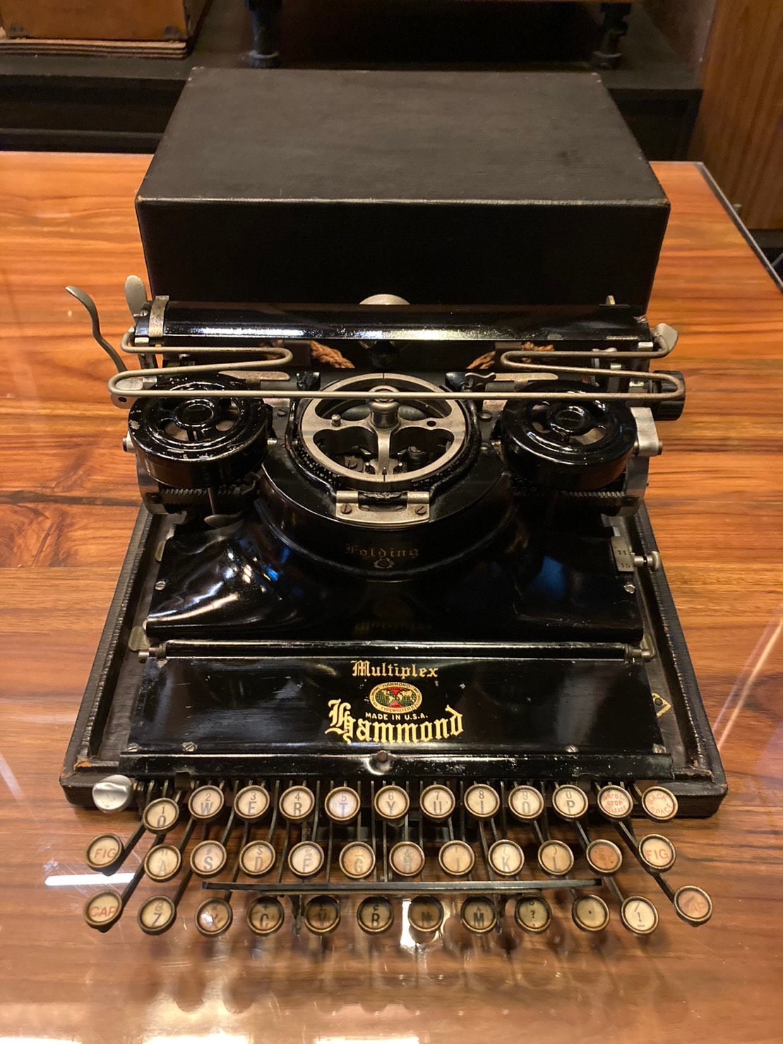 Antique Hammond Folding Multiplex Typewriter With Box