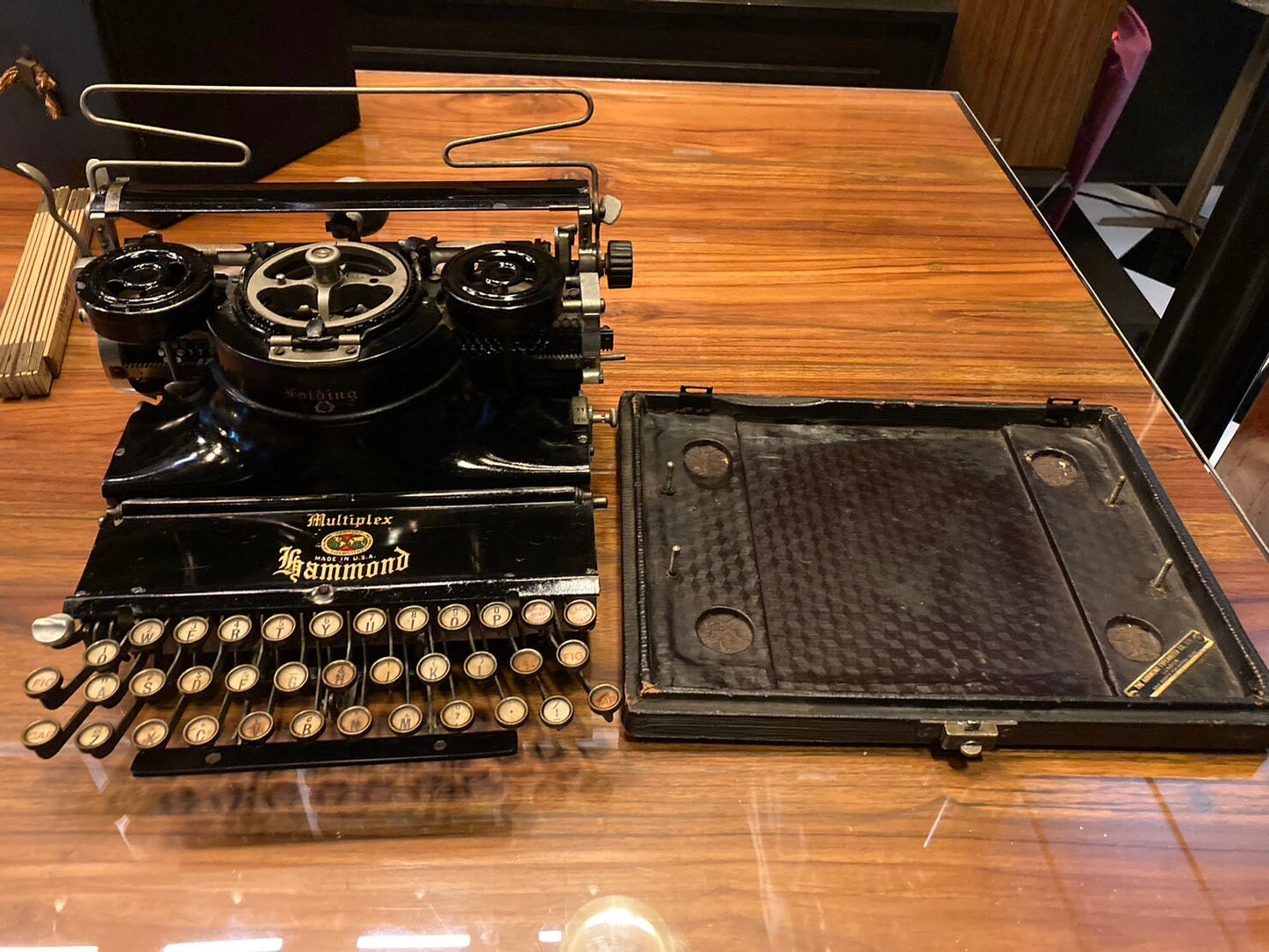 Antique Hammond Folding Multiplex Typewriter With Box